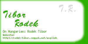 tibor rodek business card